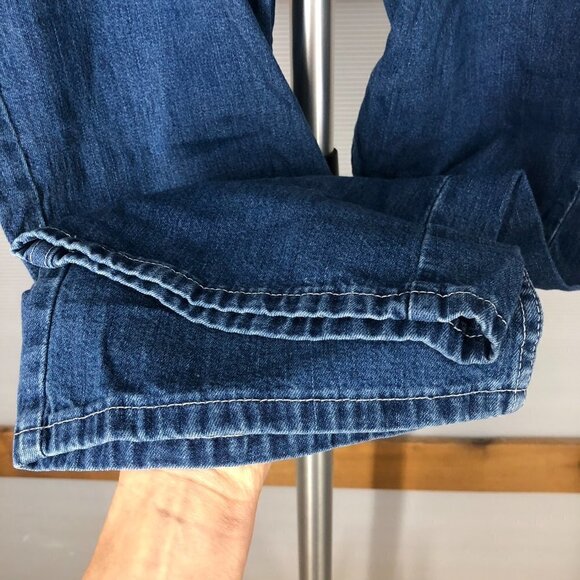 LEVI'S 573 White Tab Vintage‎ Y2K Capri Flare Leg Jeans Sz 13 - Picture 3 of 11